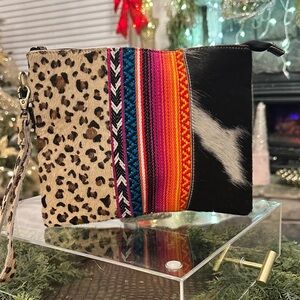 Multicolor Patterned Women's Clutch hand made